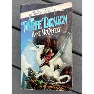 Vintage print The White Dragon book Anne McCaffrey fantasy 80s